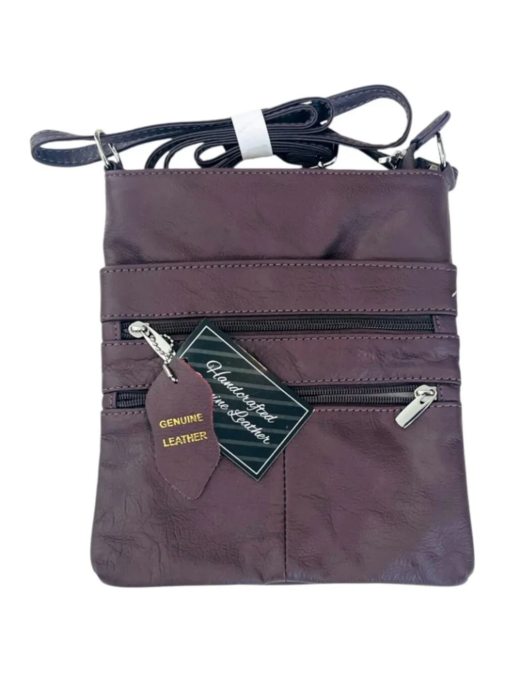 RR Genuine Leather Purse - Dark Purple Color - Handcrafted - NEW with tags - Picture 3 of 7